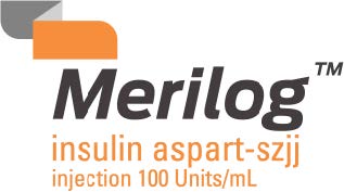 MERILOG[®/TM] (insulin as-part-szjj) injection 100 Units/mL Logo